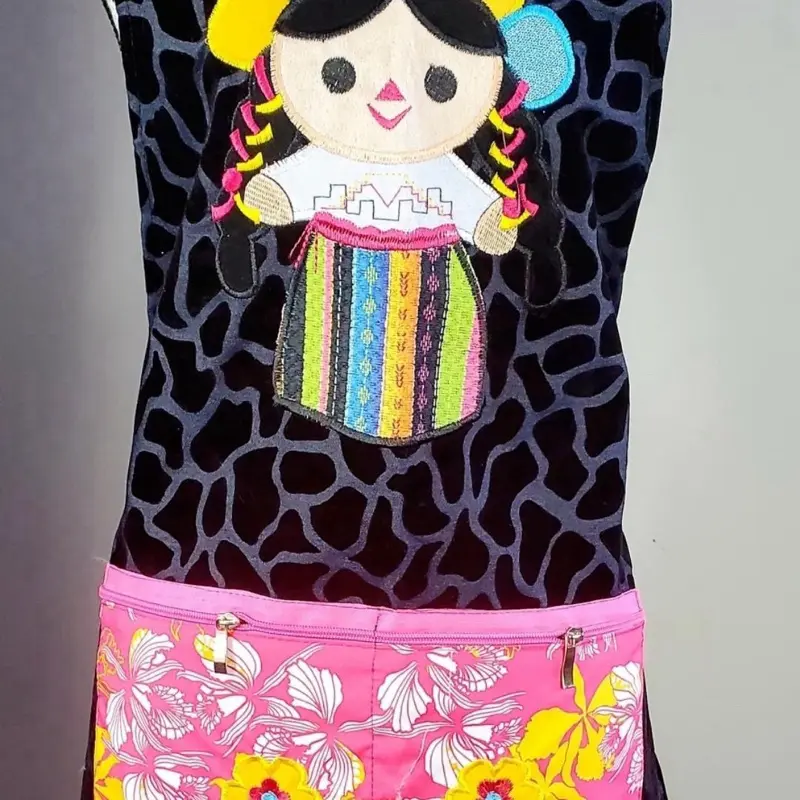 Frida Kahlo embroidery apron gift adult, 3d apron artesanias mexicanas mandil de Frida birthday gifts for her resisting kitchen home decor mom