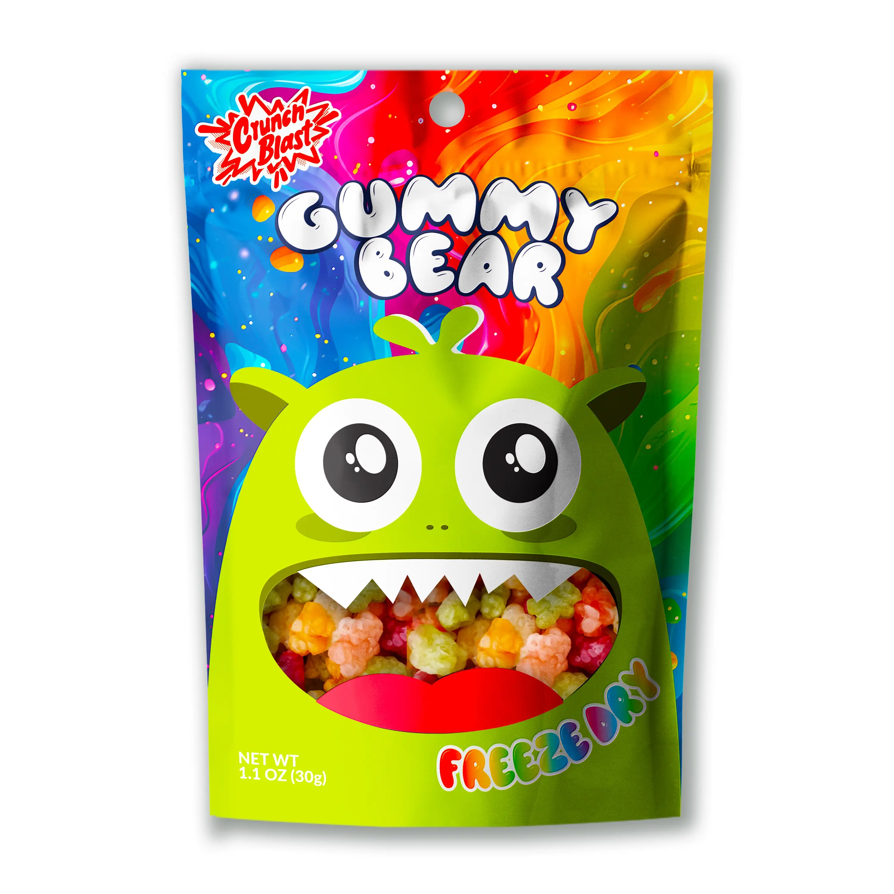 CrunchBlast Freeze-Dried Gummy Bears 4.4 oz
