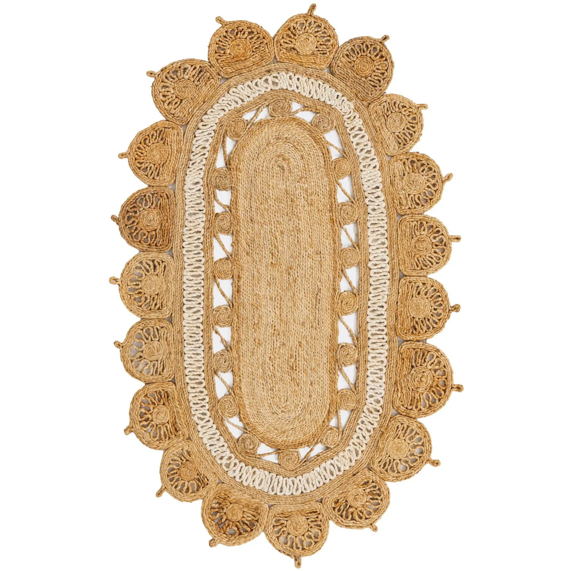 Natural and White 3' 1 x 5' 1