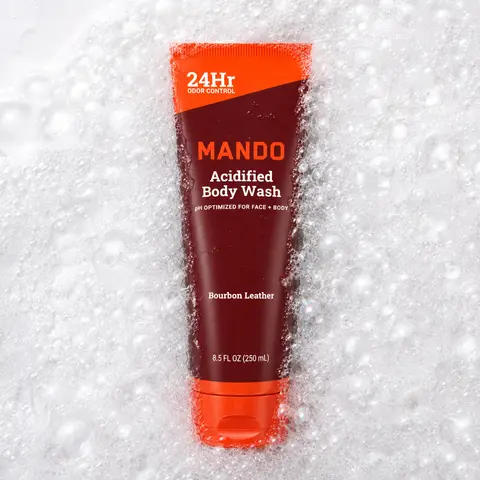 Mando Whole Body Wash – Aluminum Free, Odor-Eliminating, pH-Optimized Body Wash for MenAcidified pH Optimized Body Wash for Men (for pits, private, feet, and beyond)