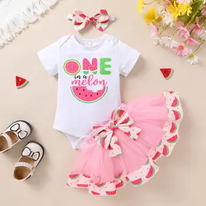 Newborn Baby Girls My 1st Birthday Dress Infant Shiny Printed Sequin Bowknot Tutu Princess Dress dance party costume 0-18 month mini fashionista bebe kids pink  dress  girl bow headband