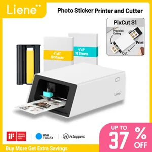 Liene PixCut S1 Photo Sticker Printer & Cutting Machine - All-in-One Sticker Maker Machine for DIY Crafts, Custom, Thermal Dye-Sublimation, 300 DPI Prints, Precise AI Auto-Cutting, AI Design App Support, TechVibes