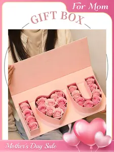 Mother's Day Gift Surprise Gift Box I Love You For Her, Realistic Rose + High-End Packaging, Perfect for Mother's Day, Wedding Anniversary, Romantic Atmosphere