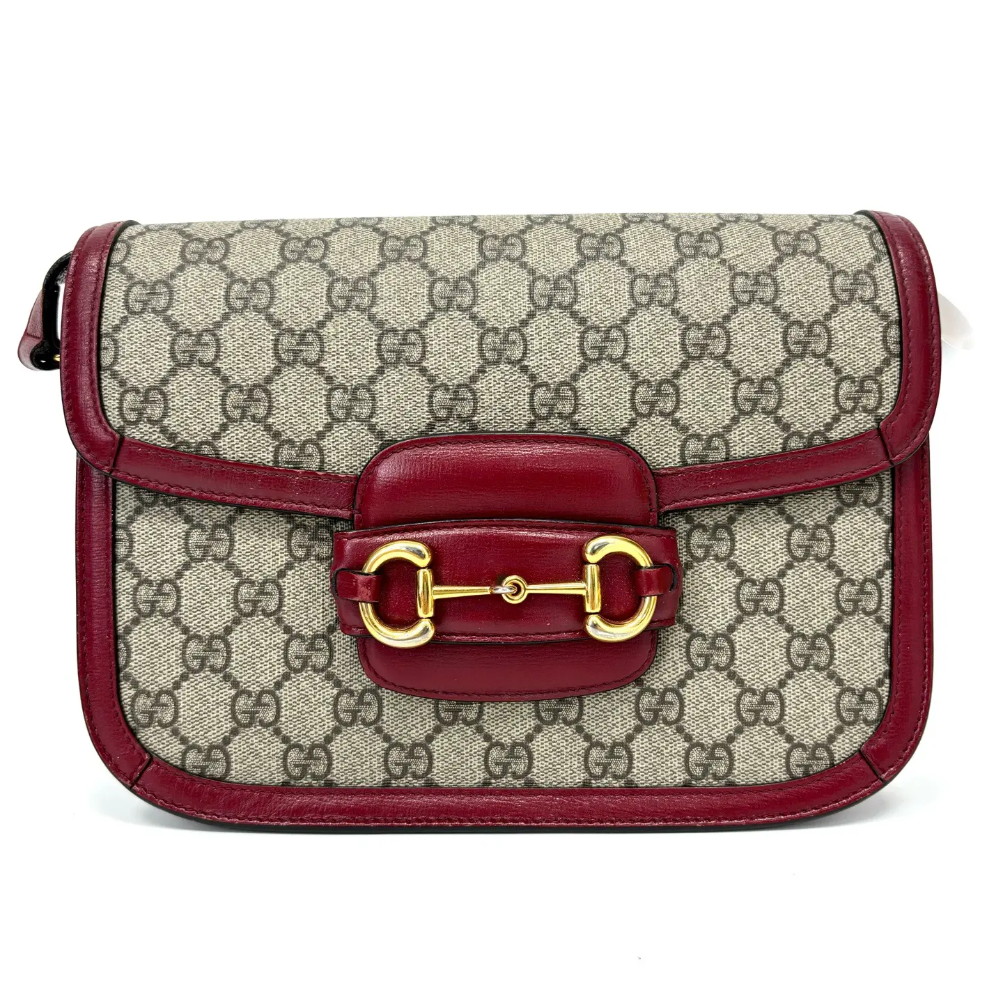 Pre-owned GUCCI Horsebit Crossbody Bag 20cm, Gold Hardware, Zip Closure, Logo Detailing, Style 23055263, Crossbody Bags