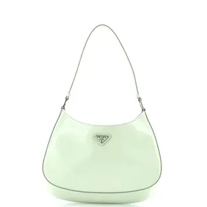 Pre-owned PRADA Patent Leather Shoulder Bags Cleo Shoulder Bag Spazzolato Leather Medium by Rebag
