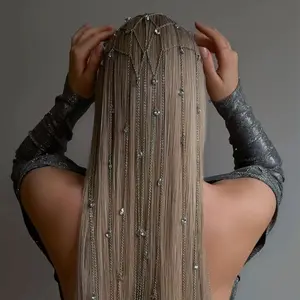 Tassel Headband Elegant Princess High-end Rhinestone Headband Versatile Party Hair Accessory Hairband