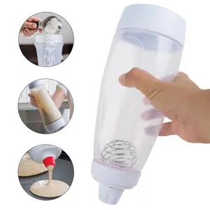 Handheld Batter Dispenser with Scale for Pancake Cupcake Muffin Waffle Blender Balls Kitchen Gadgets Mess-Free Easy Use Food-Grade Material Lid Included - Utensils