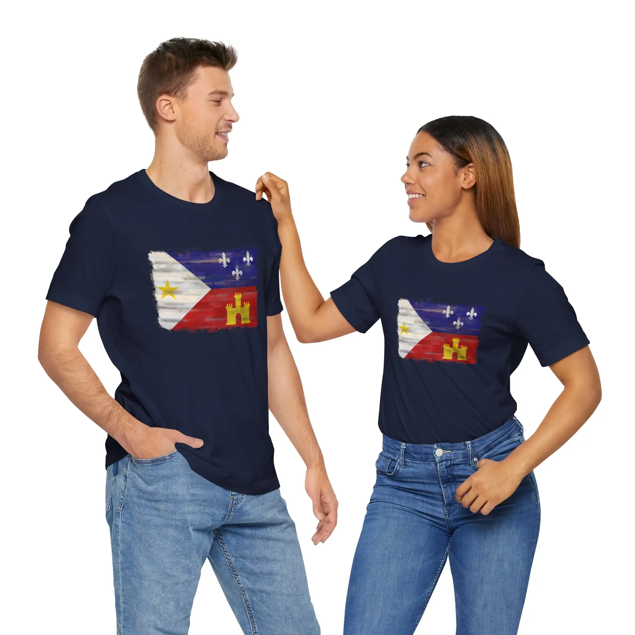 Cajun Shirt, Acadian Flag Distressed, Gifts for Cajuns, Lafayette La, South Louisiana, Mother's Day Gift, Cajun Country Bayou State