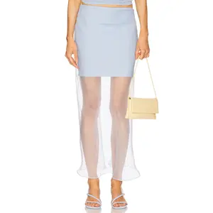 Line & Dot x REVOLVE Denman Midi Skirt in Light Blue