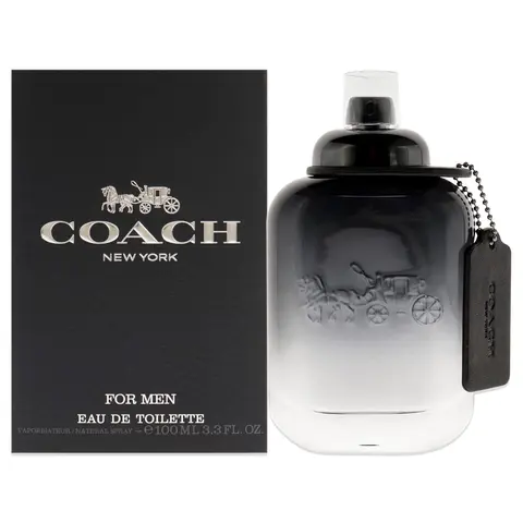 Coach for Men Eau de Toilette - Long Lasting Fragrance with notes of Pear Nashi, Cardamom & Vetiver - Fougere & Woody - 3.3 fl. oz.