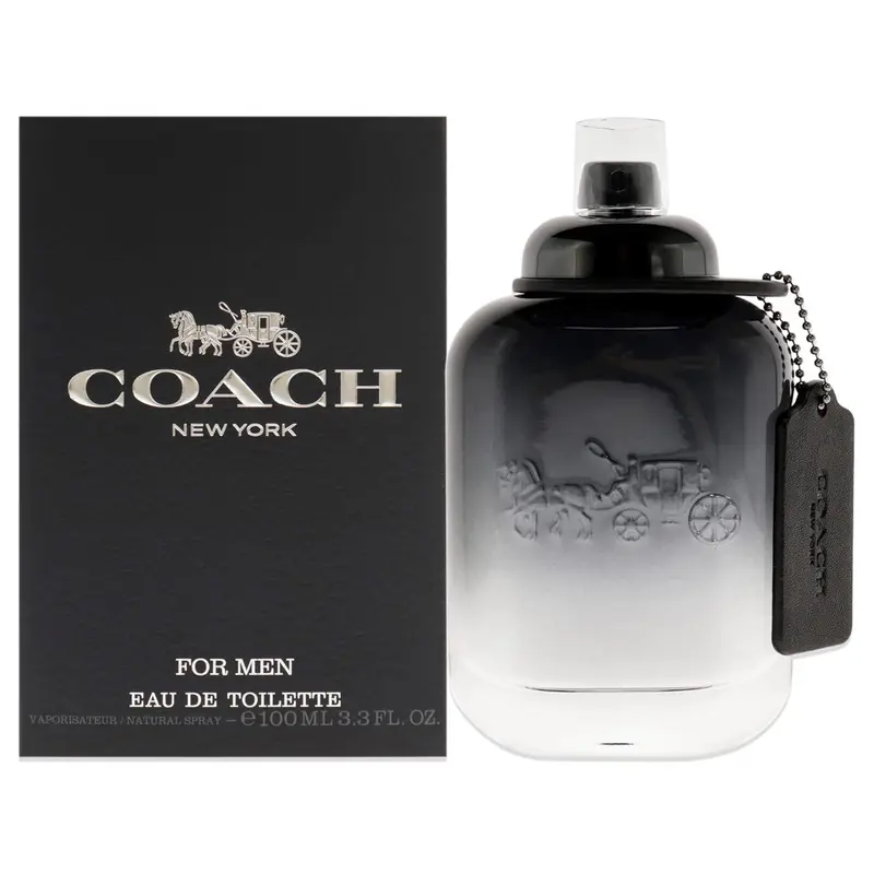 Coach for Men Eau de Toilette - Long Lasting Fragrance with notes of Pear Nashi, Cardamom & Vetiver - Fougere & Woody - 3.3 fl. oz.