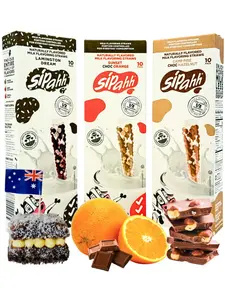 Sipahh Milk Flavoring Straws – 30 Straws, Coconut, Orange with Choc, Hazelnut, Low Sugar, Kid-Approved Fun, No Artificial Flavors, Works with Any Milk, Perfect for Lunchboxes & Gifting, Coffee Strawberry