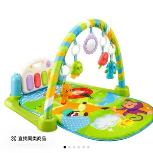Baby Play Gym Activity Mat with Kick Piano, Musical Toys and Rattle Maracas, Infant Tummy
