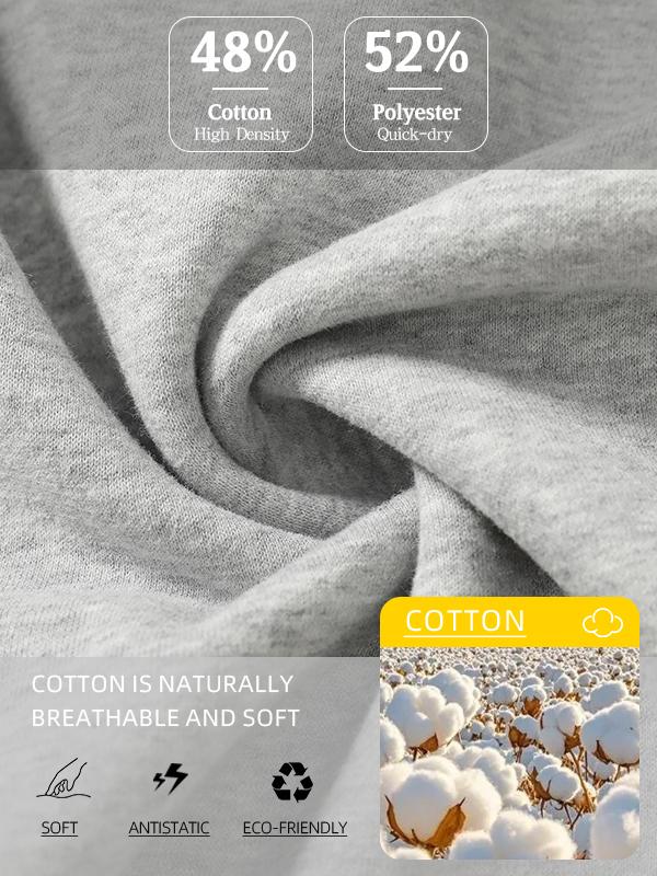 Men's Fleece Thermal Lined Sweatpants  Oversize Drawstring Waist Casual Loose Pants for Fall Winter School Season Daily Wear Stylish Menswear