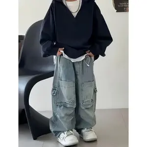 Cool Street-Style Denim Overalls for Boys