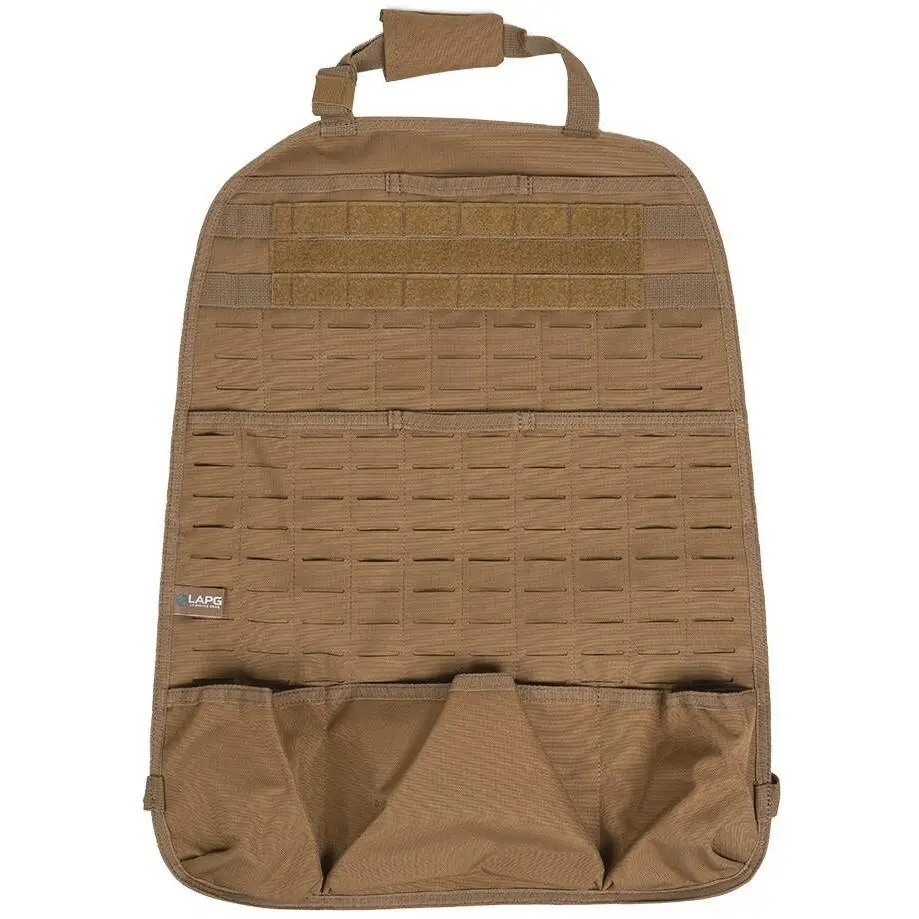 LA Police Gear Terrain PVC Car Seat Organizer, Laser Cut MOLLE, Morale Patches Compatible, Adjustable Headrest Strap, Front/Back Mount for EDC Stowing & Tidying, 900D Polyester