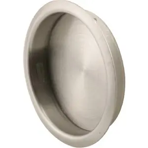 212 MAIN Prime Line 163918 Satin Nickel Closet Door Finger Pull Doorknob, 1.75 in., 2-Pack Door Hardware