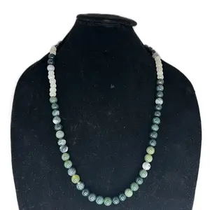 Green Jasper Stone Necklace for Men, Fashion Accessory