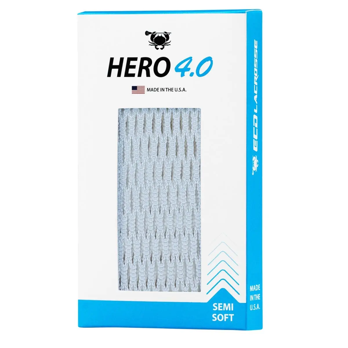 Semi-Soft Lacrosse Mesh with Tri-Fiber Core for Consistent Grip and Less Bagging - Lightweight Design for Advanced Lacrosse Play, Made in USA