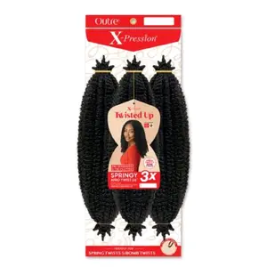 Outre Synthetic Hair Crochet Braids X-Pression Twisted Up 3X Springy Afro Twist 16"