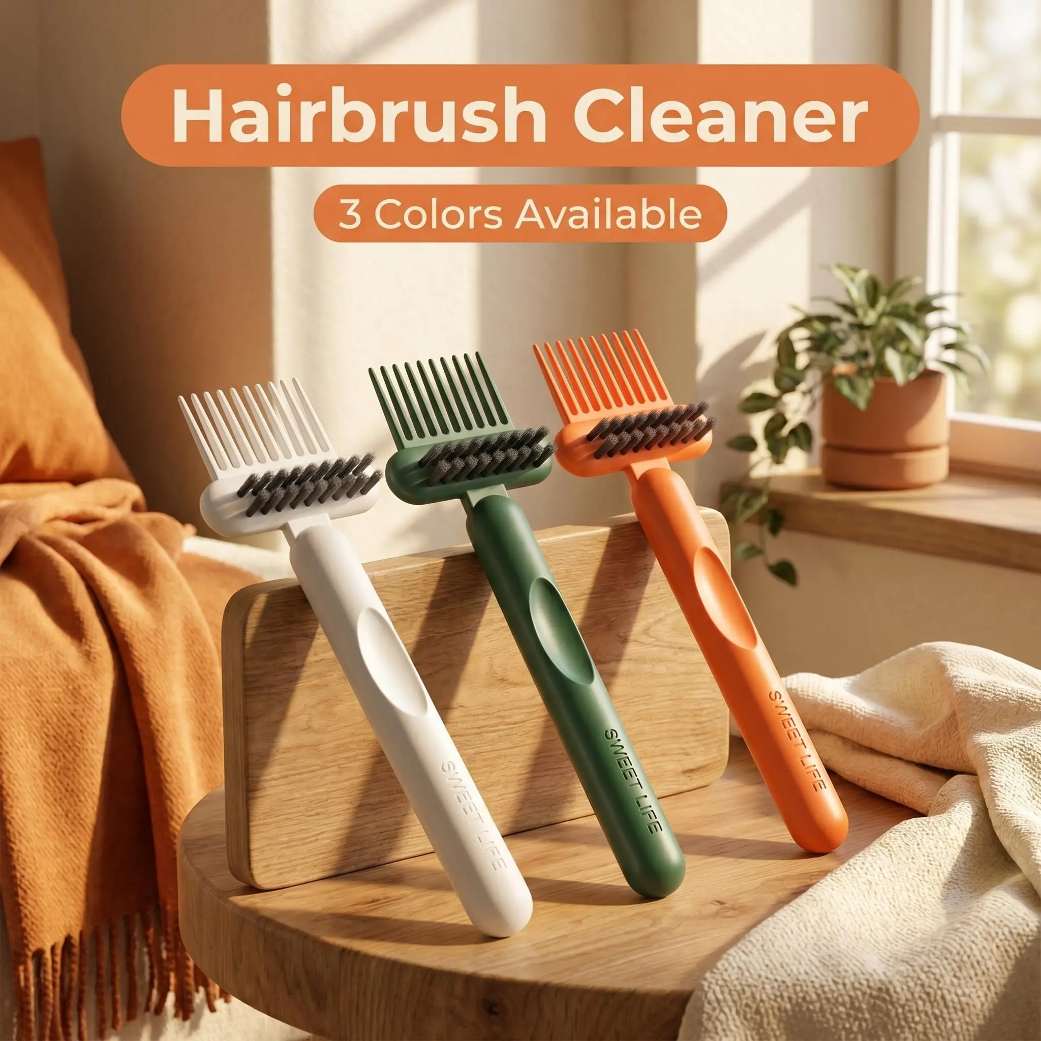 Hollow Comb Cleaning Brush, Multi-functional Hairbrush Cleaning Claw Cleaner Pack Tool