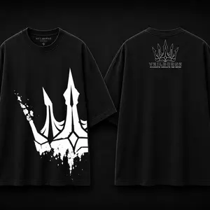 VeilBorne Menswear Top - "Heavy Is the Crown" Oversized Pump Cover, 100% Cotton