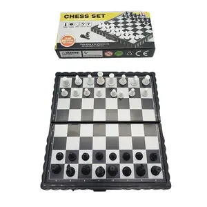 Portable Folding Chess Set Pocket Mini Magnetic Travel Game, Compact International Chess Board for On-The-Go Entertainment, Strategy Board Games