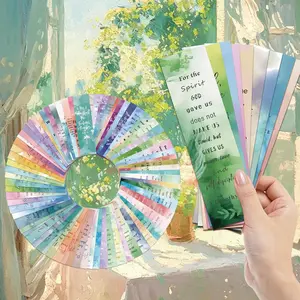 90PCS Spring Watercolour Bible Verses Bookmark Christian Scripture Inspirational Book Reading Maker Cards Aesthetic DIY Decor Book Marks Motivational Positive Page Marker Church Christmas Gift Rewards
