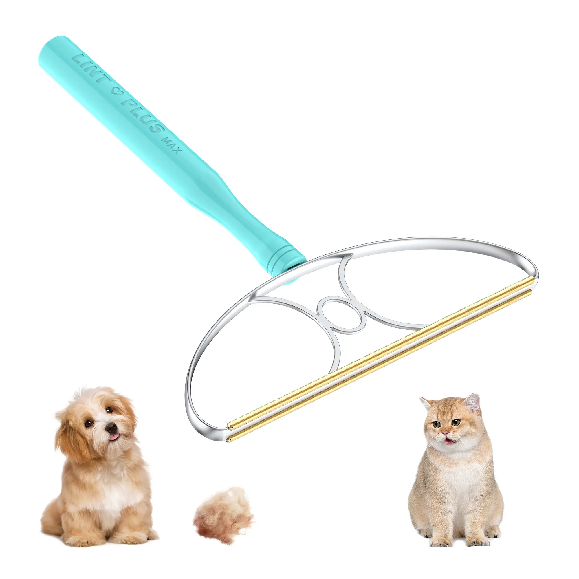 220mm-Blade-LINTPLUS Pet Hair Remover Max for Large Areas x2 Bigger Than Pro(Dog Hair Remover) – Deep Cleaner Pro Cat Hair Remover Multi Fabric Pet Hair Removal Tool&Carpet Rake