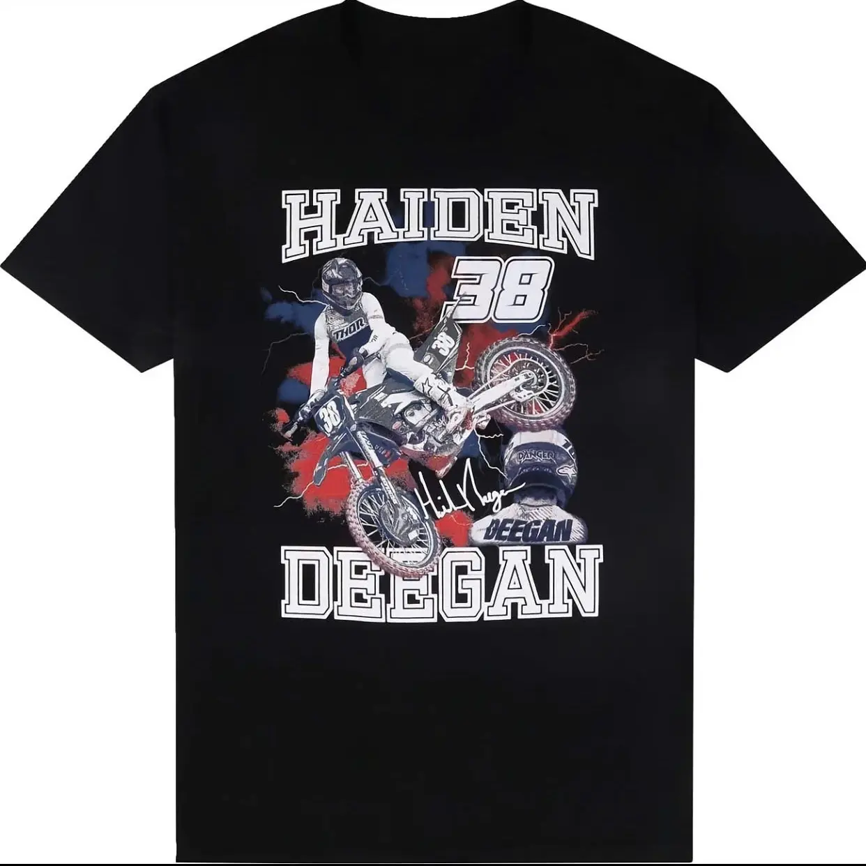 Haiden Deegan 38 Retro Motocross T-Shirt, Dirt Bike Racing Graphic Tee