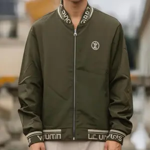 Men's Olive Green Bomber Jacket L/XL