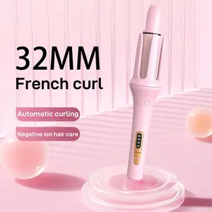 32 mm (1.25") Automatic Hair Curler – Essential Lazy Person Tools | Ionic Ceramic 4 Heat | Tangle-Free 32 mm Automatic Hair Curler with 4 Heat Settings iron curling.