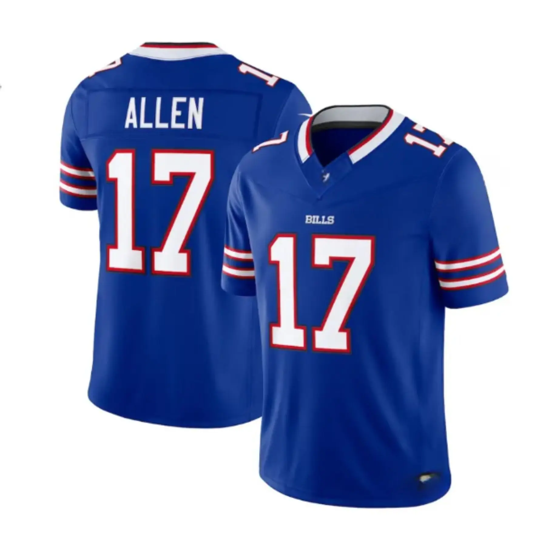 Men's #17 Josh Allen Football Jersey, Men’s Blue Fan Jersey, Short Sleeve Sports Shirt, Game Day Apparel, Football Fan Gear