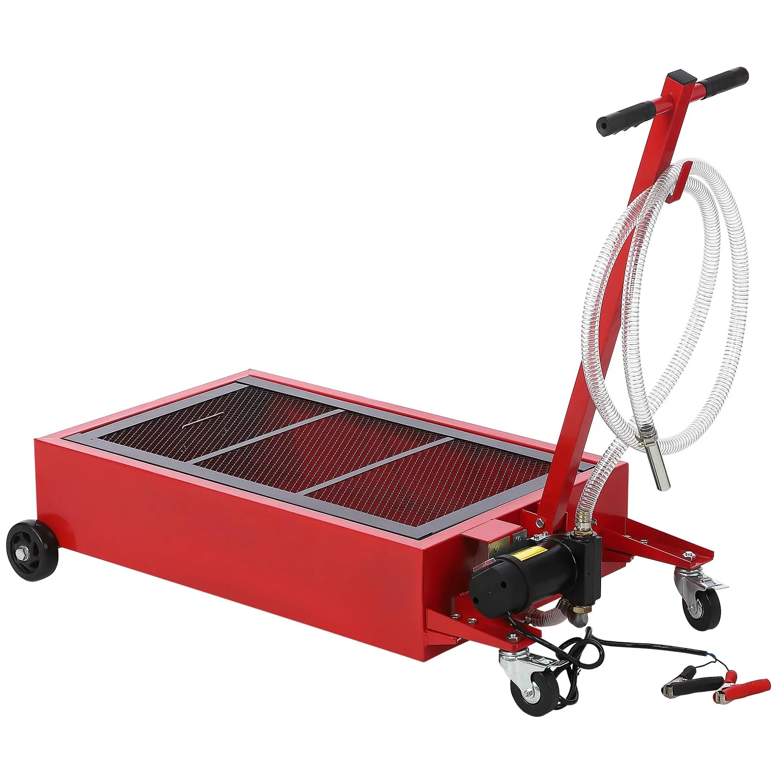 Low Profile Oil Drain Pan, 20 Gallon Oil Drain Pan with Electric Pump, Large Capacity Oil Change Pan