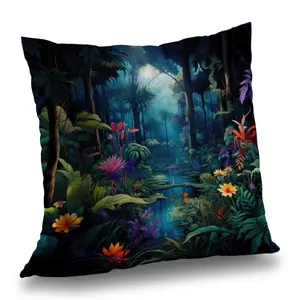 MWW C1PC1616LA9RHD 16x16 in. Black Polyester Twill Rectangle Standard Pillow, The Beauty of Nature Home Decor Throw Pillow, Rectangle Standard Pillows