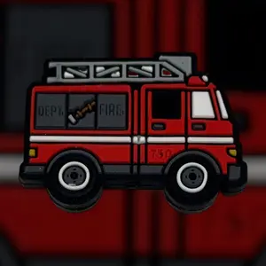 Firetruck Silicone Focal Bead