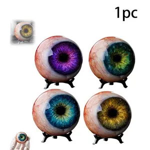 1pc Hyper-Realistic Monster Eye Decor, Scary Realistic Eyeball Ornament, Creepy Monster Eye Sculpture Ornament, Unique Creepy Eye Figurine Gift for Halloween Gothic Home And Decor Lovers
