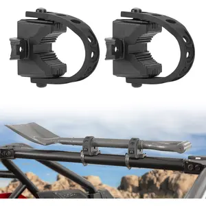 KEMIMOTO Type a Shovel Holder Rubber Clamp Grip Mount Kit Fits 1"-1.5" Diameter Tools, Clamp for 0.5"-0.75"-1.5" Mounting Bar Tube Tool Grip Quick-Release ATV UTV Clamp Mount kemimotohunting