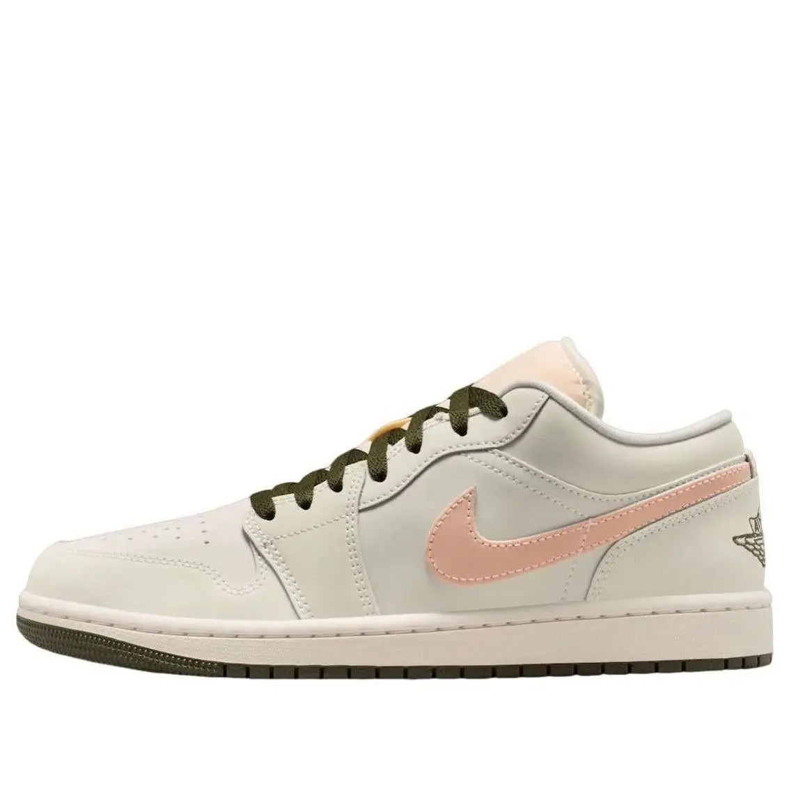 Jordan 1 Low Sail Crimson Tint Khaki (Women's) DC0774-111 New Sneakers