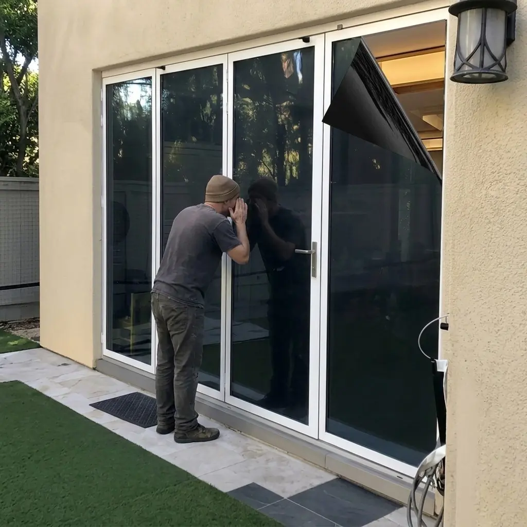 Privacy One Way Window Tint, Window Sun Blocker, 100% UV Protection, Heat Insulation, Car Window Film, Safety Film for Home, Building, Office Decor