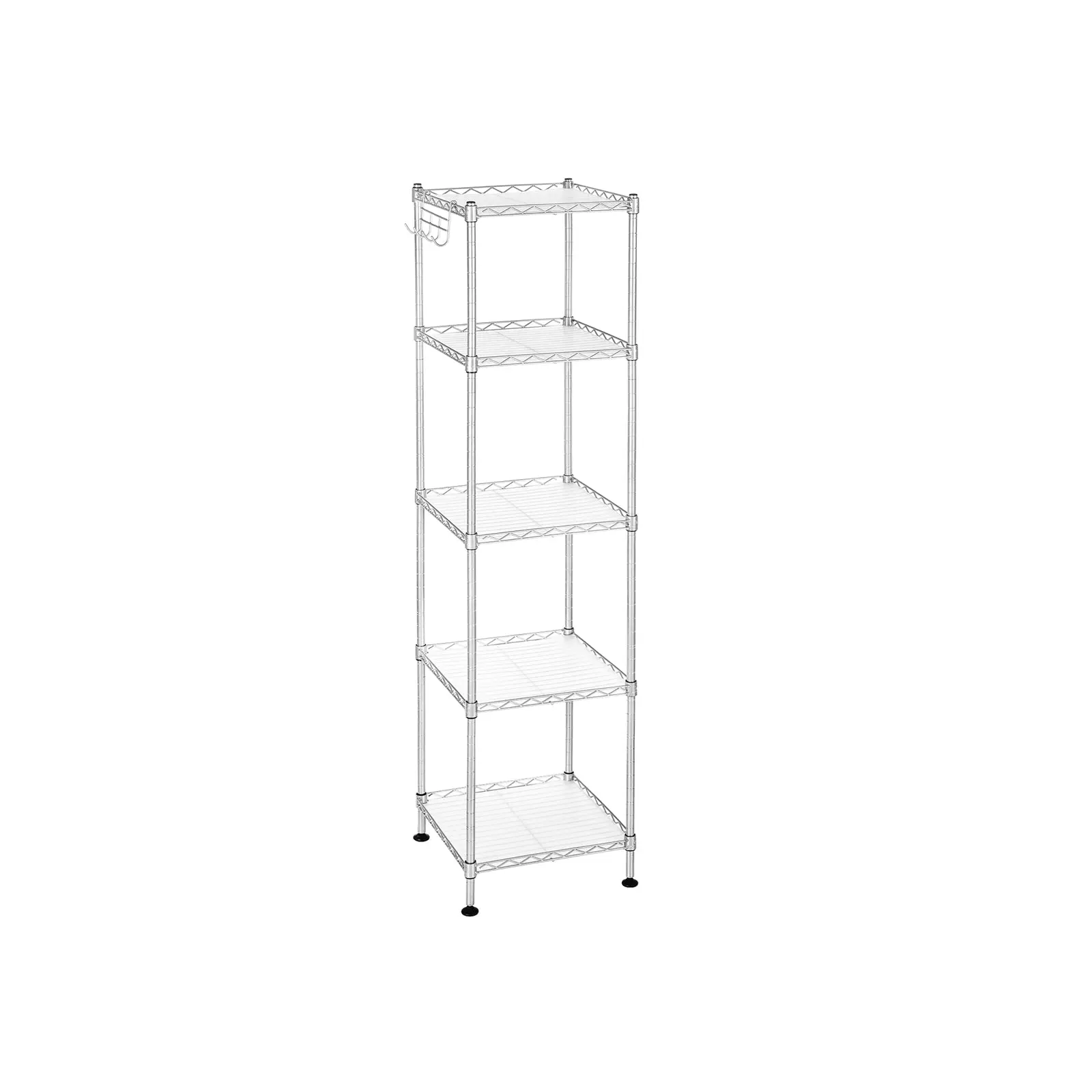 SONGMICS Small Space Storage Rack, Home Organiser with Adjustable Shelf Rack, Bathroom Counter Organizer Shelf for Vanity Setup