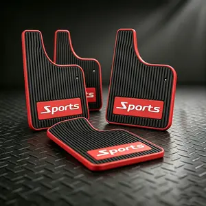 4count Universal Sports Car Mud Flaps Soft Rubber Splash Guards Front Rear Wheel Mudguards Auto Modification Fender Protector For SUV Truck Sedan