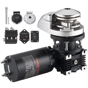 fathersdaygift VEVOR Vertical Fishing Windlass, 12V DC 1100W, Windlass Anchor Systems Fit for 1/4-Inch Chain or 9/16 5/8 Inch Nylon Rope, Max Pull 700 lbs, 316 Stainless Steel Construction, for Boats 20-36 ft