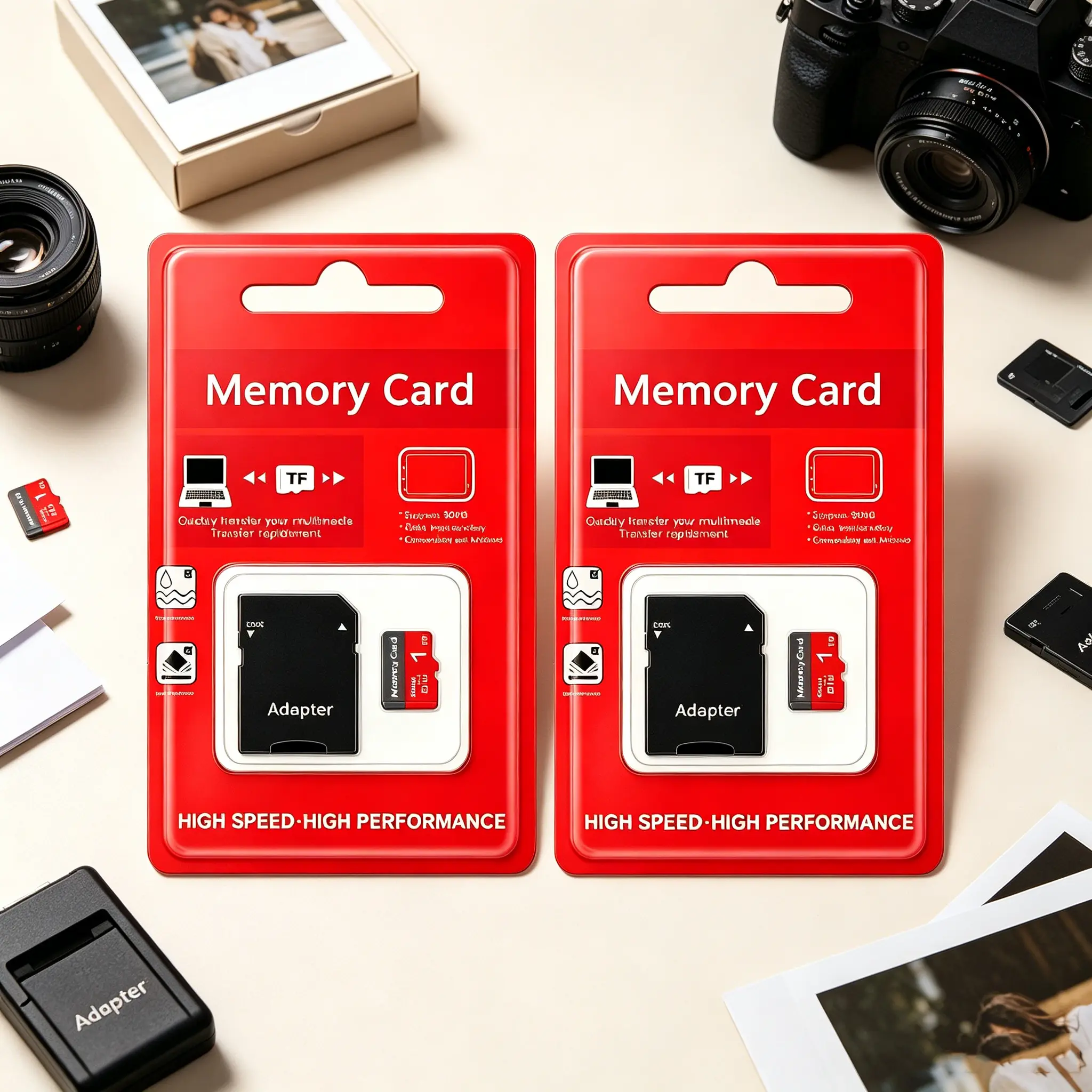 2 Pack Set 1TB micro tf, Microsdxc Card, sd memory card, micro sd card, sd card flash storage with adapter, reliable expansion storage for cameras, laptops, PCs, mobile phones and car audio devices High Performance