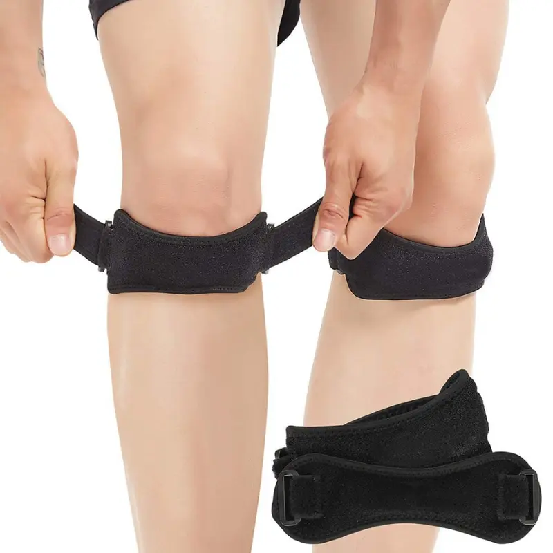 Ollas Patella Tendon Knee Strap 2 Pack, Knee Relief Support Brace Hiking, Soccer, Basketball, Running, Jumpers Knee, Tennis, Tendonitis, Volleyball & Squats