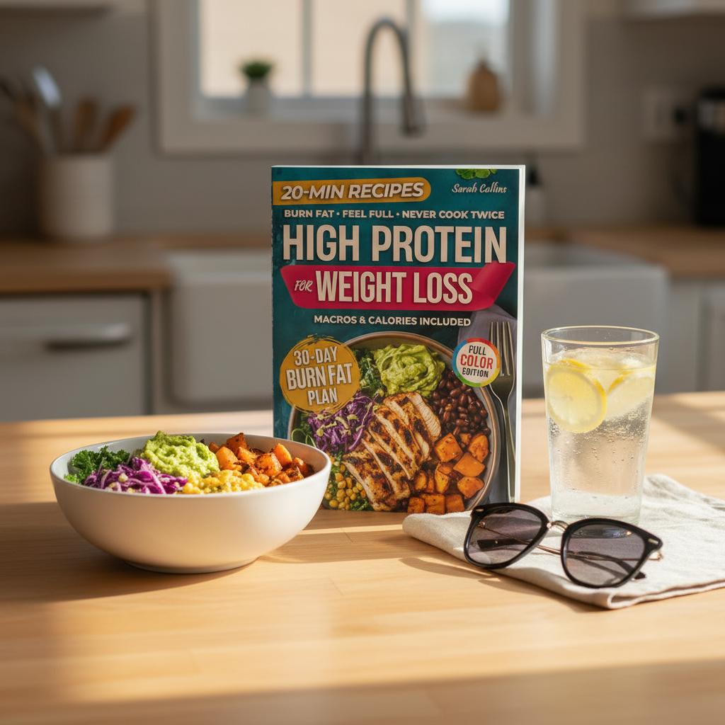 High Protein Cookbook by Sarah Collins: Quick 20-Minute Recipes, Easy Step-by-Step Guidance & 50+ Healthy Meals for Busy Adults
