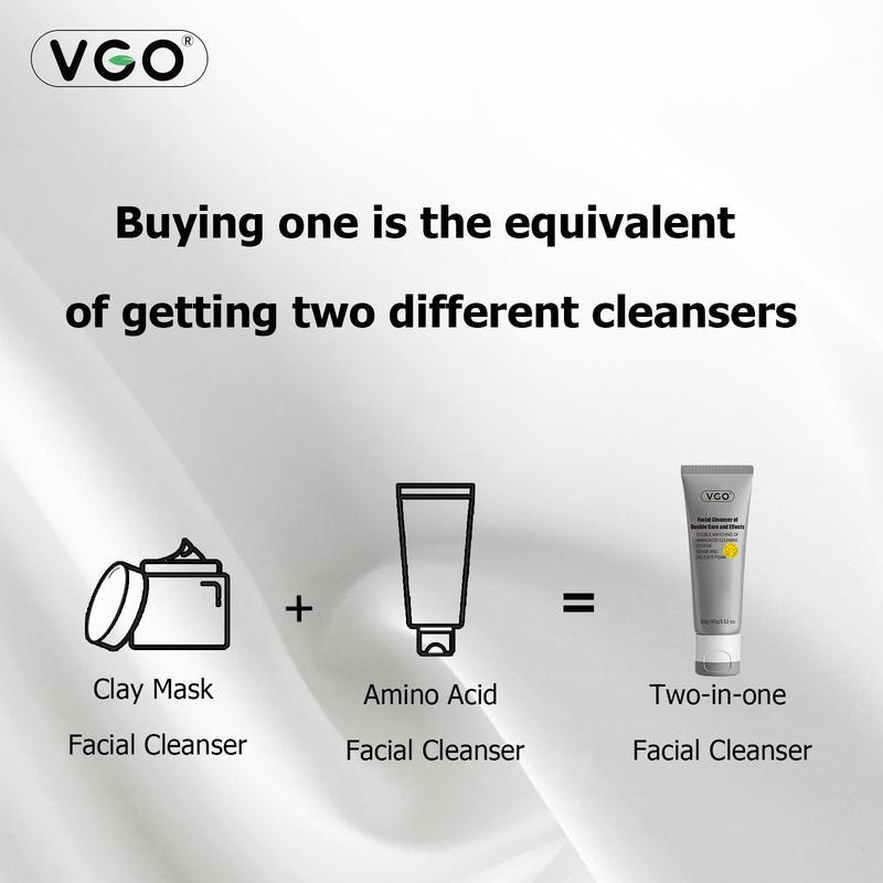 VGO Foaming Facial Cleanser, Hydrating Daily Cleanser with Moisture for Clean, Balanced Skin