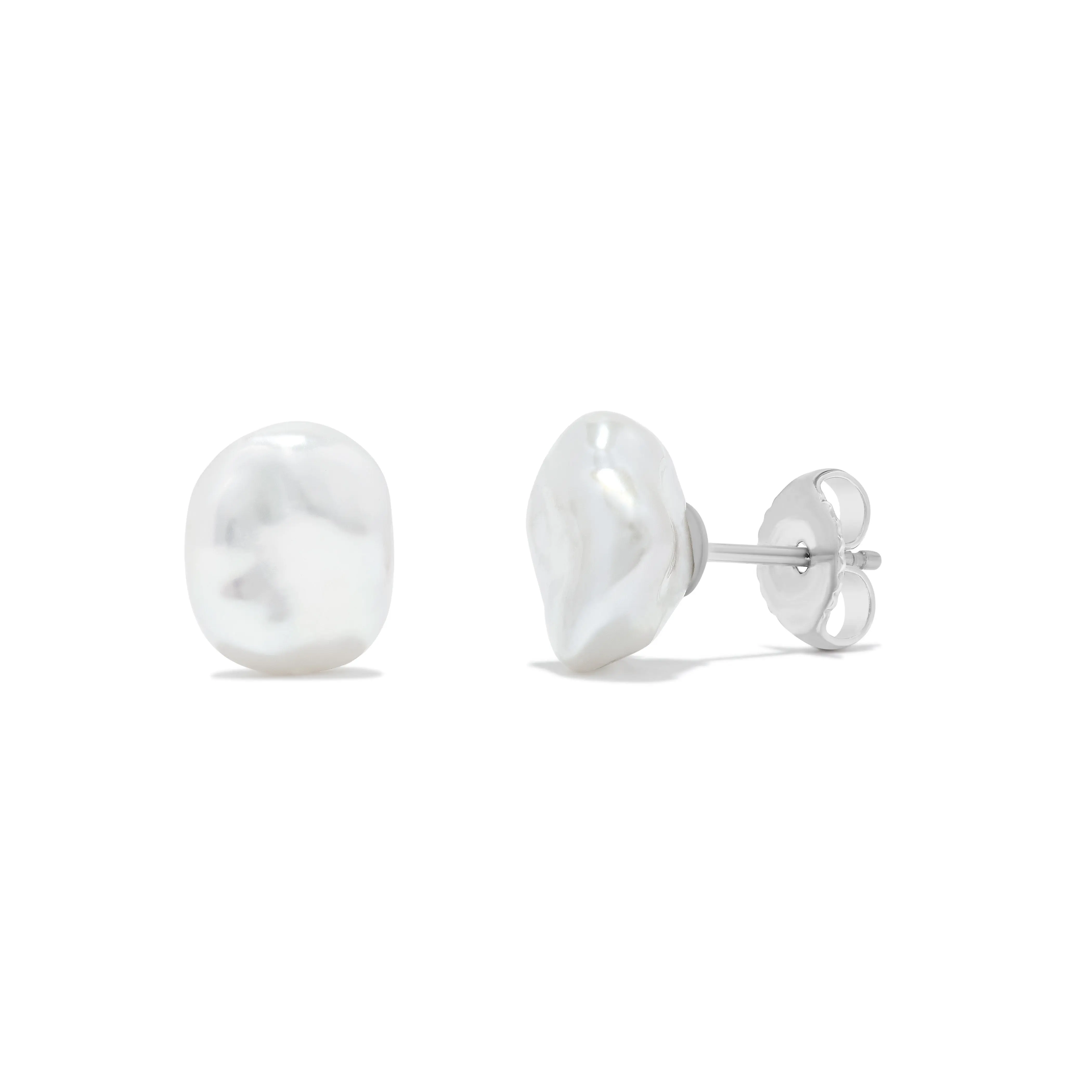 Freshwater Keshi Stud Earrings