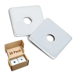 Square Washers 30 Pack Fits 3/8" Bolts 1-5/8" × 1-5/8" Galvanized Washers