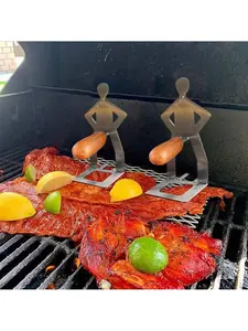 1PCS Funny Hot Dog Holder, Funny Standing Man Hot Dog Grill Rack, Portable Hot Dog Roaster, BBQ Grill Accessories, Funny Birthday Gifts for Men